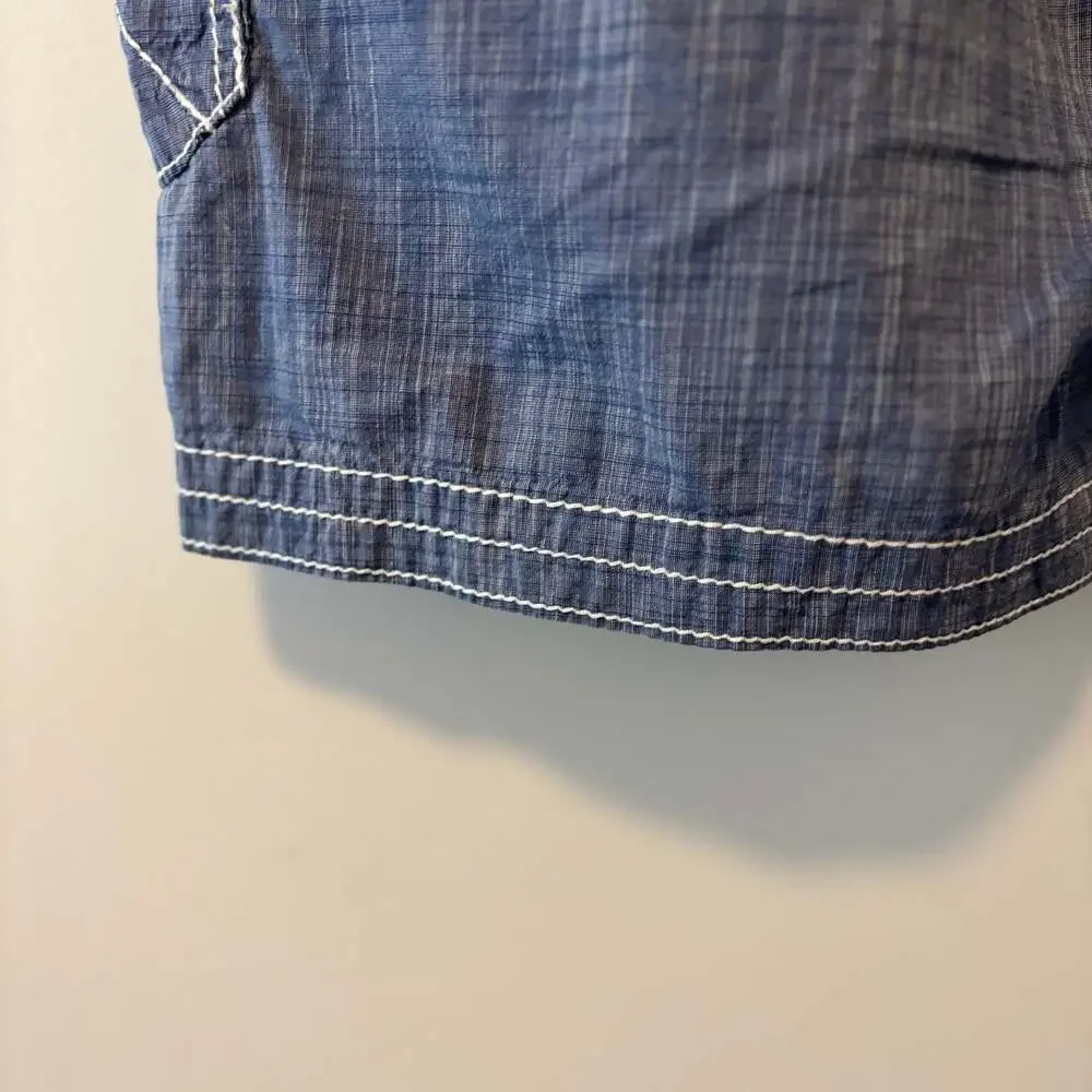 Buckle Black Thick Stitch Athletic Cargo Shorts Men’s Size 38 Blue Cotton
